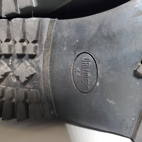 Grinders Herald Black Boots 14 Eye Formal Leather Military Uniform EU44 - Picture 10 of 16